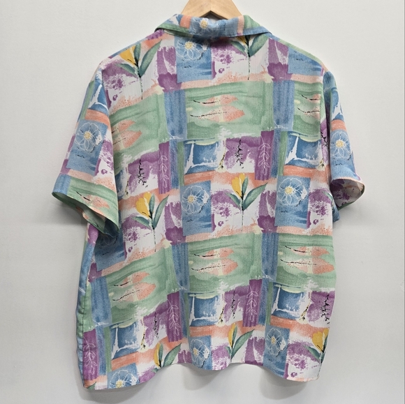 Vintage Womens Button Up Blouse Camp Shirt - Picture 2 of 6